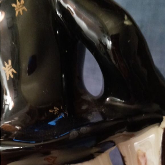 Vintage Kreiss Asian Oriental Hand Painted Ceramic Figurine - Picture 5 of 6